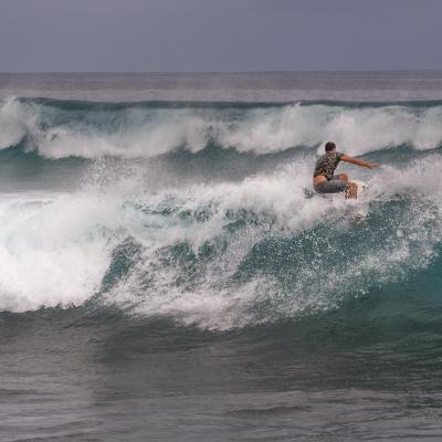 Sur le haut de la vague